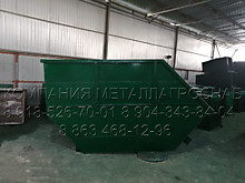 Бункер 10 м3 для мусора ТБО и ТКО сталь 3 мм дно 3 мм на производственном участке