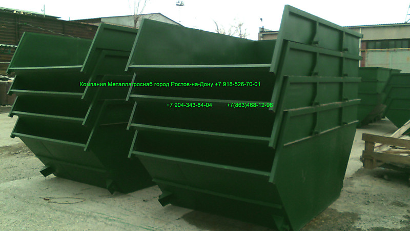 Купить бункер 8 м3 для сбора мусора тбо и тко в Ростове-на-Дону, Таганроге