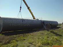 Водонапорная башня 160 м3 стыковка башни, стыковка двух половинок башни, выравнивание по уровням - горизонтально и вертикально, важный  стыковочный сварочный шов.